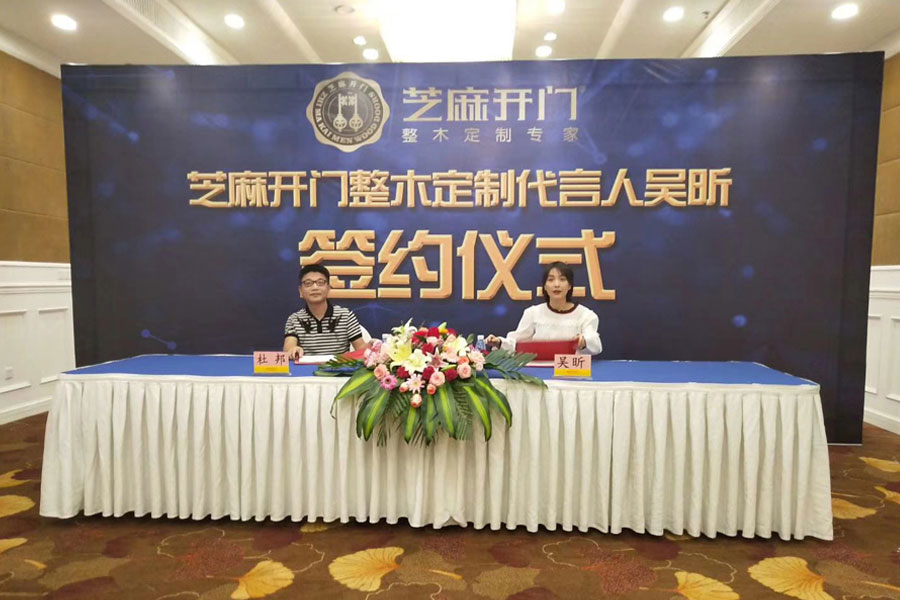 芝麻开门整木定制代言人吴昕